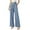 Blue, variant on Womens Pants - Jeans Women's Thin Elastic Waist Drape Wide Leg Ice Silk Straight Pants,Pants for Women,Size:XL