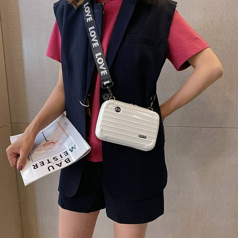 Luggage Small Bag Women s Crossbody Shoulder Bag Fashion Personality Hand Held Mini Suitcase Style Box Small Square Bag Walmart