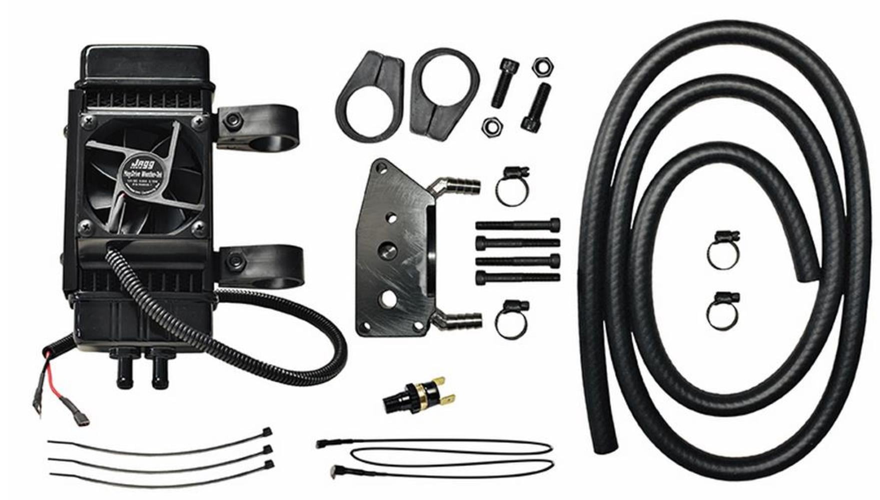 Jagg 761FP2600 Vertical FrameMount 10 Row Fan Assisted Oil Cooler Kit