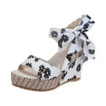 thumbnail image 2 of Sandalias de verano con tacón de cuña para mujer, tacones altos, boca de pez, hebilla de Metal, para mujer Wmkox8yii  nm10547, 2 of 5