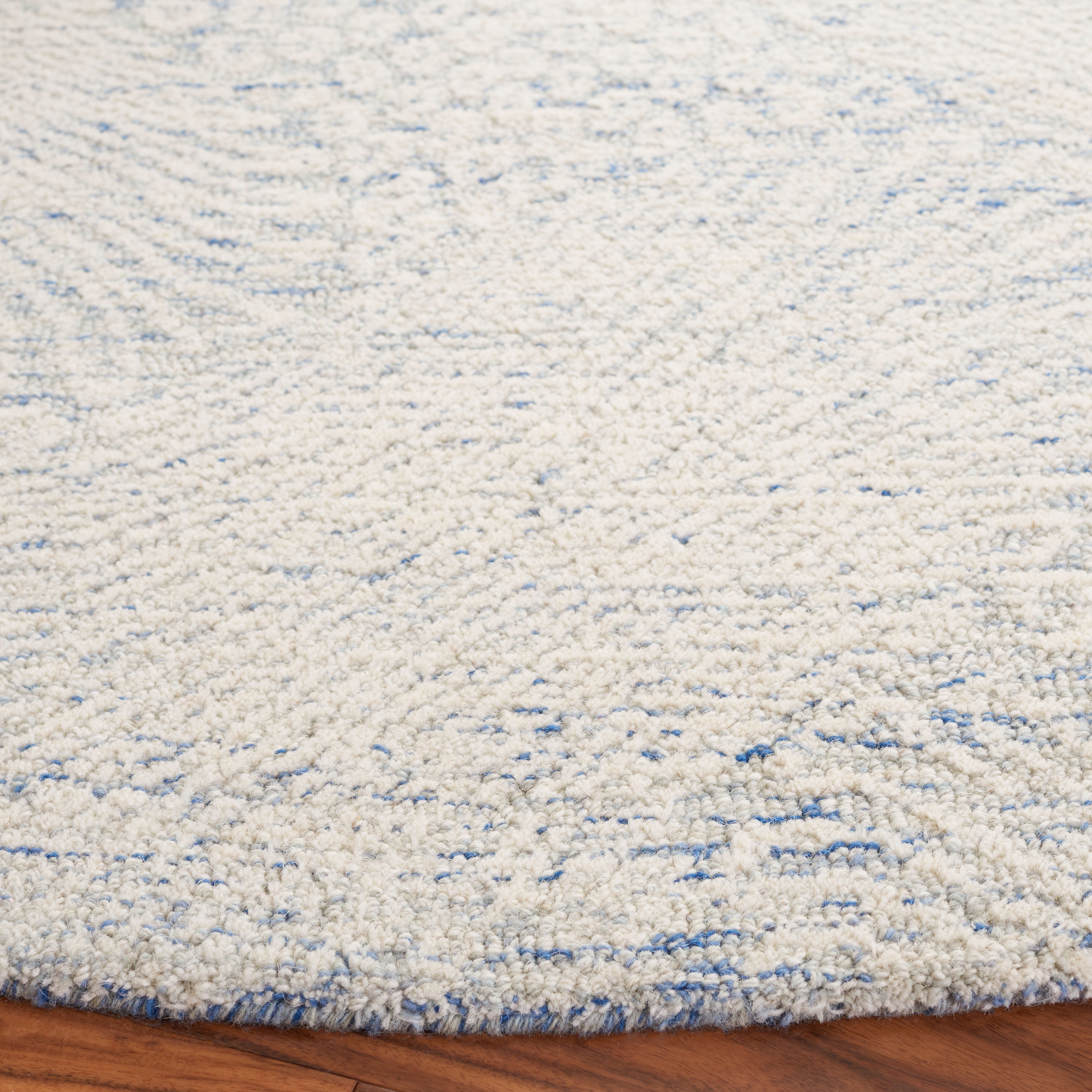 SAFAVIEH Ebony Abbott Floral Area Rug, Blue/Ivory, 6' x 6' Round