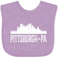 thumbnail image 3 of Inktastic Pittsburgh Pennsylvania Skyline PA Cities Boys or Girls Baby Bib, 3 of 4