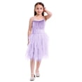 thumbnail image 3 of IBTOM CASTLE Kids Toddler Girls Princess Ballerina Dress Pageant Birthday Party Prom Wedding Formal Short Gown 3-4 Years Purple, 3 of 8