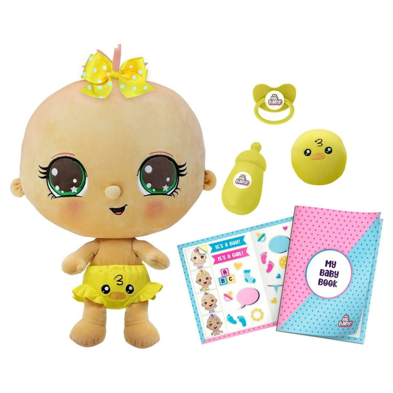 Big Big Baby 18 Interactive Expanding Foam Soft Baby Doll Ages 3 Includes Removable Diaper and 3 Interactive Accessories Bottle Pacifier and