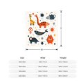 thumbnail image 5 of Whimsical Animal & Object Pattern Flannel Blanket - Soft Cozy Durable for Sofa Travel Bed Chair - Perfect for All Ages, 5 of 7