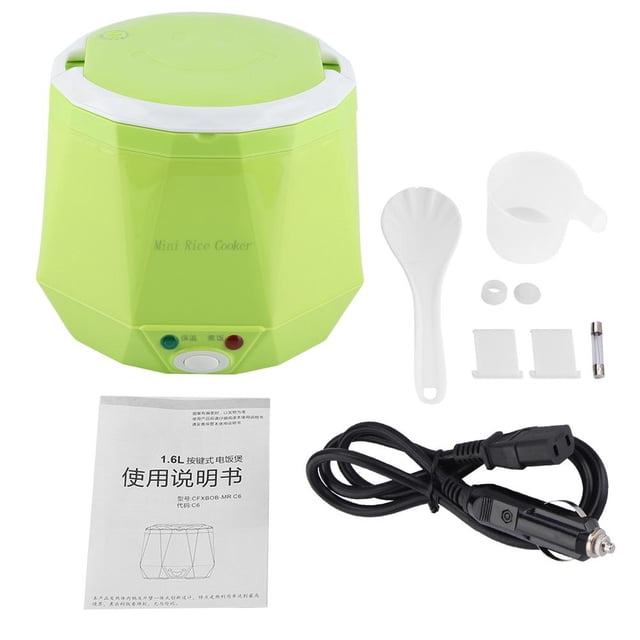 LAFGUR Cuiseur Vapeur pour Aliments, 24V 140W 1.6 L Cuiseur à Riz Électrique Portable Multifonction Cuiseur Vapeur pour Camion, Mini Cuiseur à Riz, Cuiseur à Riz