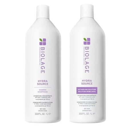 Matrix Biolage Hydrasource 33.8 oz shampoo and 33.8 oz Detangling Solution conditioner Set