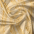 thumbnail image 5 of Ambesonne Bohemian Valance Pack of 2, Strips and Chevron Ikat, 42"X12", Marigold and White, 5 of 5