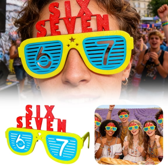 Party 67 Glasses,Number 6 & 7 Eyewear: Quirky Decor Glasses To Light Up Your Gathering