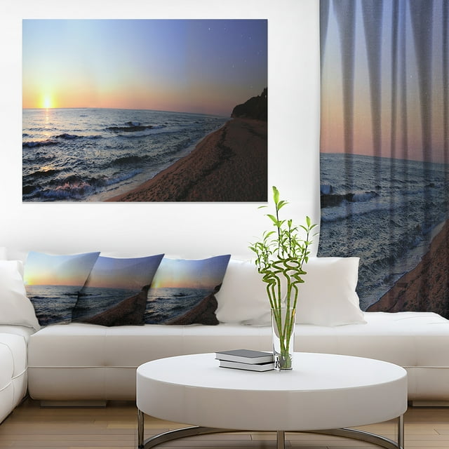 Panorama de Plage au Coucher du Soleil
