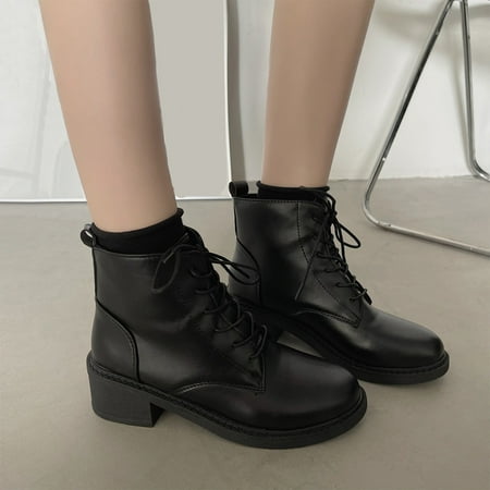 

YODETEY Women s Boots Women s Boots Fall and Winter Boots Skin Lined AntiSlip Ankle Boots Outdoor Slip-On Waterp Roof Booties Comfort Shoes