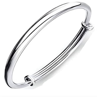 UNISEX 925 STERLING SILVER CUTE DESIGN BANGLE BRACELET 925 Sterling Silver Belt Buckle Cuff Bracelet, Adjustable  main image 2