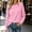 Pink, variant on YHAJDS Pullover Sweaters for Women Solid Color Crew Neck Long Sleeve Lightweight Business Casual Knit Shirts Winter Outfits