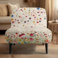 thumbnail image 2 of HELLHERO Floral Anti Scratch Dustproof Armless Accent Chair Cover Stain Protection Slipcovers for Chair Without Arms for Armless Chair, 2 of 8