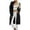 Black, variant on Womens Long Sleeve Cardigan with Pockets Long Length Open Front Sweater Casual Solid Color Loose Knit Coats (Black 3XL)