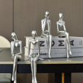 thumbnail image 3 of Thinker Abstract Art Sculpture Statues Modern Home Decor For Bookshelf Office Resin Figurines Table Shelf Desktop Decoration, 3 of 5
