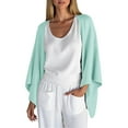 thumbnail image 3 of Cardigan Léger à Manches 3/4 pour Femmes avec Ouverture Frontale Ample, 3 of 4