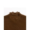 thumbnail image 4 of ITFABS Chandail Uni, Chandail à Manches Longues Col en V pour Bébés Filles, 4 of 9