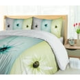 thumbnail image 5 of Ambesonne Abstract Duvet Cover Sets, Different Daisy Flower, 2-Queen, Avocado Green Turquoise, 5 of 7