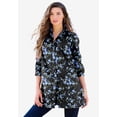 thumbnail image 6 of Roaman's Women's Plus Size Kate Long-Sleeve Crisp Cotton-Blend Button-Front Tunic, 6 of 6