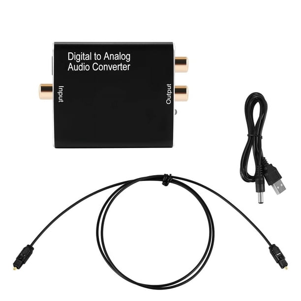 Convertidor de Audio Digital una AnalóGico, SPDIF óPtico AnalóGico L / R y Adaptador EstéReo AUX 3,5 Mm