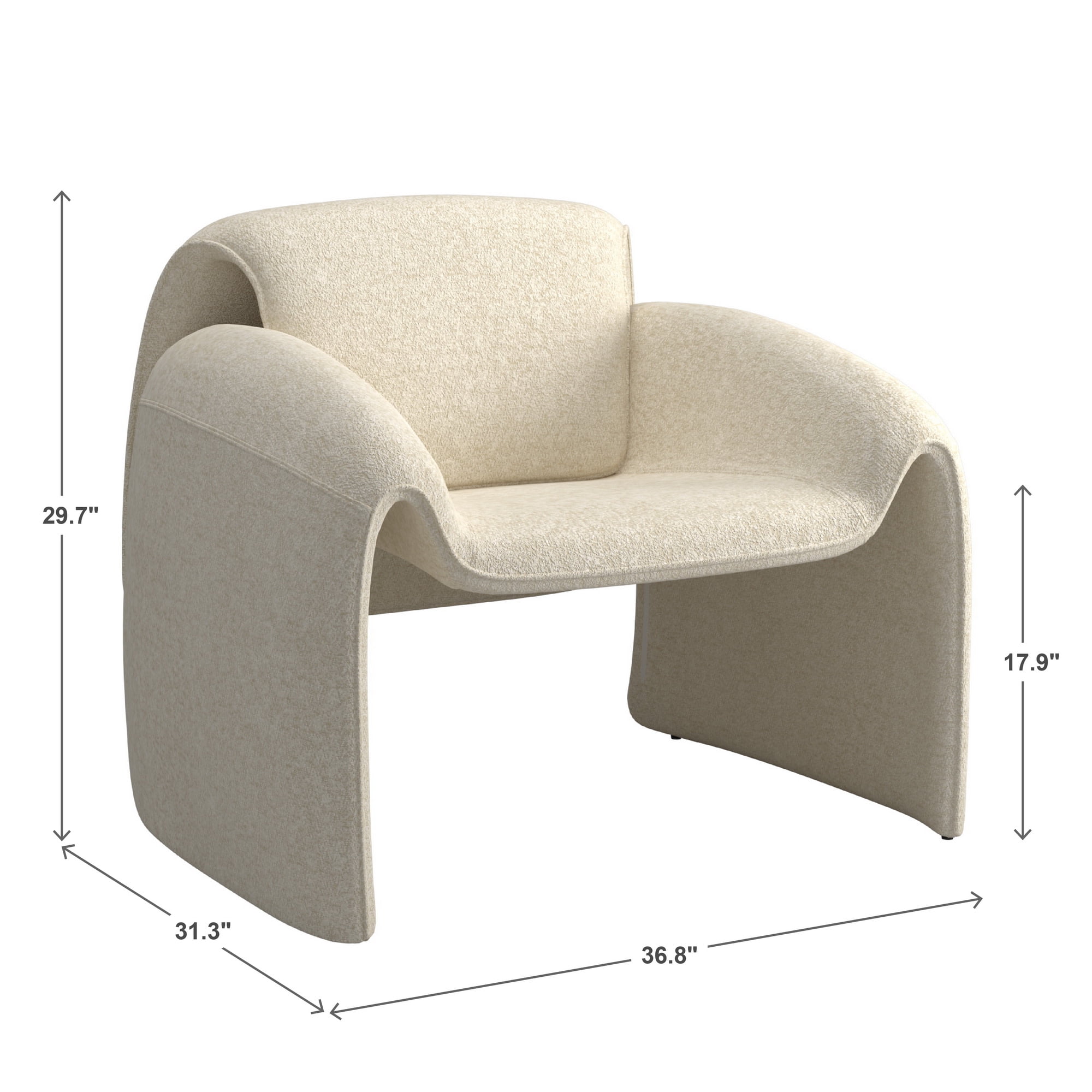 Weston Home Gerace Bentwood Round Arm Accent Chair