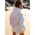 thumbnail image 4 of Women’s Oversized Hibiscus Graphic Embroidery Hoodie Preppy Cotton Sweatshirt for Teen Grils, 4 of 6