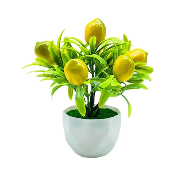 Simulated fruit bonsai (7 large lemon bonsai)