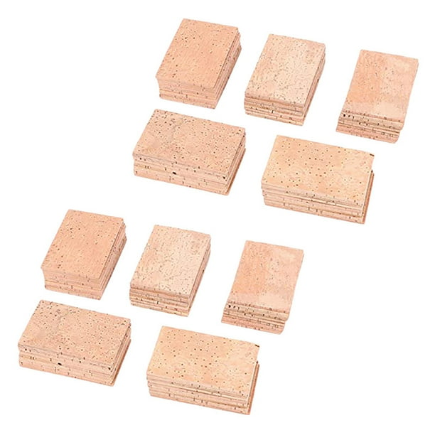 100 Unids Saxophone Neck Cork Sheet 2mm Soprano Tenor Alto Saxophone Clarinet Joint Natural Neck Cork Sheet Kit Natural