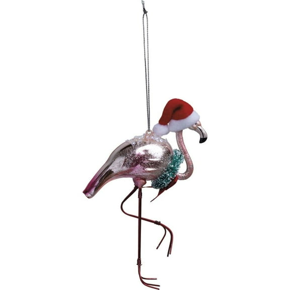 Primitives Glass Ornament - Flamingo