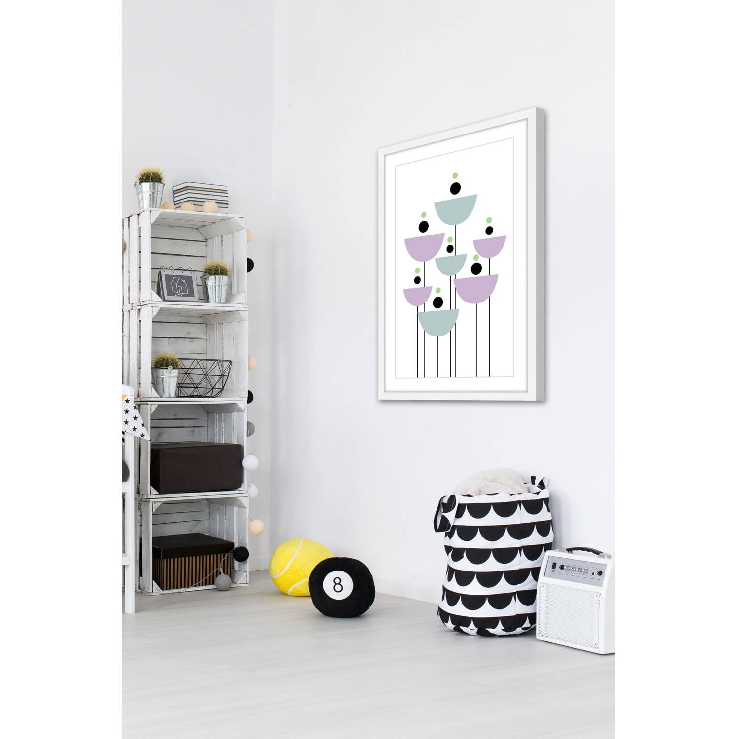 "Bowl Flowers" Framed Painting Print