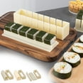 thumbnail image 1 of Fiudx Juego de Moldes para Sushi, Prensado Rápido, Forma Uniforme, Antiadherente, Fácil de Limpiar, Rollo Compacto, Máquina para Hacer Sushi Casera, Material Hips, Kit de 3 Piezas, Tamaño 20 X 4,5 X, 1 of 1