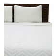 thumbnail image 2 of Home Furnitue Solid Sateen Ivory Cotton King Quilt Set, 2 of 7