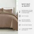 thumbnail image 6 of Noble Linens 3-Piece Taupe Duvet Cover Set, Full/Queen, 6 of 8