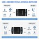 thumbnail image 4 of 2X Selector de Conmutador USB 3.0 Conmutador KVM 5Gbps 2 En 1 Salida Conmutador USB USB 3.0 Compartidor Bidireccional para Impresora Teclado Ratón Compartir, 4 of 8