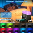thumbnail image 6 of Wireless Charger 3 in 1 TeqHome Fast Charging Station Dock with Digital Alarm Clock and Dimmable Colorful Night Light Fit for iPhone 14/13/12/11/Pro Max/iWatch/AirPods, 6 of 8