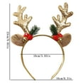 thumbnail image 2 of LEFTHIGH Home Christmas Ornament Adult Children Hair Accessories Gold Antler Headband Headdress Loose Powder Antler Headband Christmas Kitchen Decor, 2 of 2