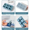 thumbnail image 4 of justharion 2 Pieces Ice Tray Equipment Block Holding Box Making Accessory Refrigerator Simple Lidded Mold Kitchen Gadget Icing Mould Dark blue, 4 of 7