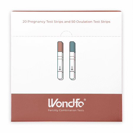 Wondfo -20 Pregnancy Test Strips and 50 Ovulation Test Strips Kit - Rapid Test Detection for Home Self-Checking (50 LH + 20 HCG)