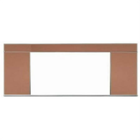 Aarco Products 120F-412M-282-856 Combination Top Tackboard- Rosebud - 4 x 12 ft.
