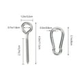 thumbnail image 2 of STRANDCHIC Crochets de Balançoire Robustes 4 Pcs Acier Inoxydable 0.3x4.5in Boulon Rond pour Chaise Hamac, 2 of 6