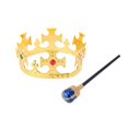 thumbnail image 1 of Halloween King Crown and Wand Kit for 2Pcs with Royal Costume Use, 1 of 4