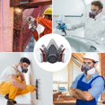 thumbnail image 4 of 17 in 1 Half Face Gas Mask Facepiece Spray Painting Respirator Safety Suit for 6200, 4 of 9