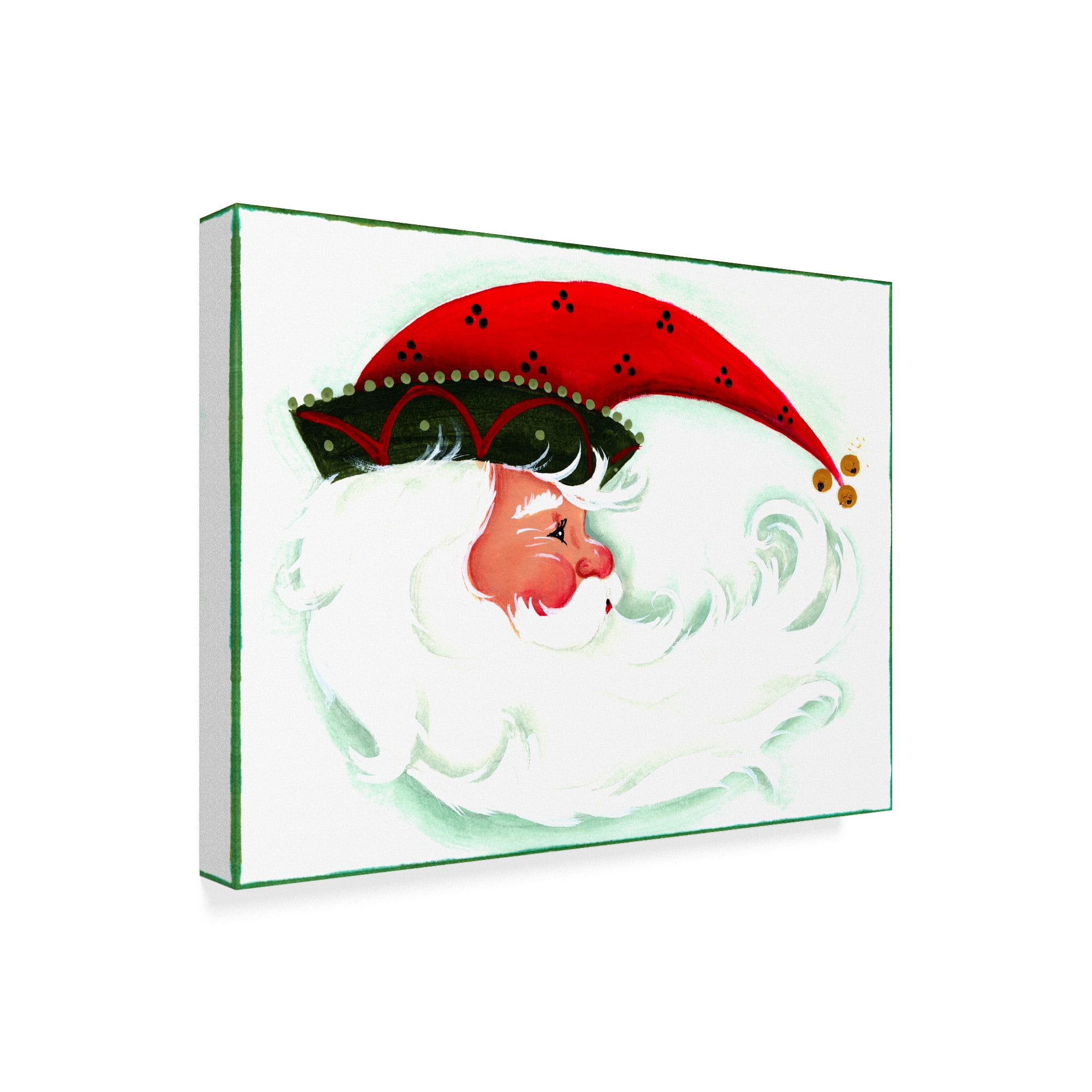 Trademark Fine Art 'Crescent Santa' Canvas Art by Beverly Johnston