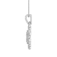 thumbnail image 2 of 0.15 Carat Diamond Flower Shaped Pendant Necklace in 14K White Gold (Silver Chain Included) (I1-I2 Clarity), 2 of 3