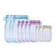 thumbnail image 1 of Sealing Zipper Bag Reusable Portable Food Saver Storage Bags Snack Zip Lock Bags(#3 3pcs L 4pcs m 3pcs S ), 1 of 4