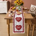thumbnail image 2 of Valentine's Day Table Runner 90 Inches Long Farmhouse Dress Scarves, Red Love Heart Roses Romantic Wooden Dining Tablerunner for Coffee Table/Kitchen Island/Party Décor, 13" x 90", 2 of 8