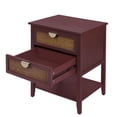 thumbnail image 4 of UBesGoo Night Stands for Bedroom with 2 Drawer, Bedside End Tables with Storage Shelf,Brown, 4 of 14