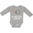 thumbnail image 3 of Inktastic Great Aunt Loves Me Elephant Boys or Girls Long Sleeve Baby Bodysuit, 3 of 5