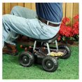 Rolling Garden Cart Scooter with Seat and Utility Tool Storage Tray